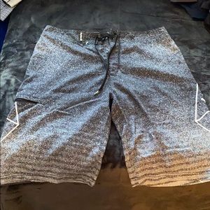 Hurley Board Shorts Black/White 32” W